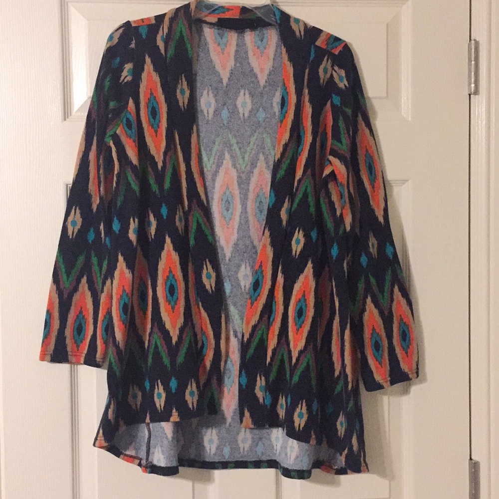 Peach Love Cream Colorful Cardigan